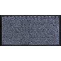 JVL Blue Black Heavy Duty Barrier Door Floor Mat, 80 x 140 cm
