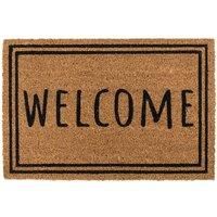 JVL Eco-Friendly Latex Backed Natural Coir Entrance Doormat, 40x60cm