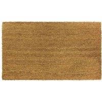 JVL Manor Plain Natural Coir Latex Backed Door Mat, Plastic/Vinyl, Random Color, 40 x 70 cm