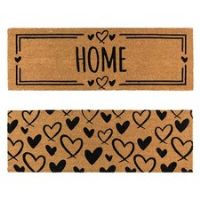 JVL Eco-Friendly Latex Backed Natural Coir Entrance Doormat Runner, 40x120cm