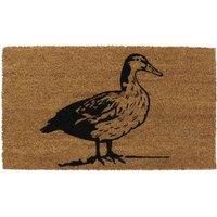 JVL Eco-Friendly Latex Backed Coir Door Mat, Quackers Duck