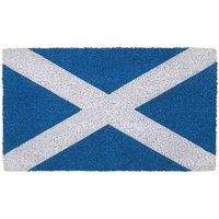 JVL Eco-Friendly Latex Backed Coir Door Mat, Scottish Flag, Natural, 40 x 70 cm Approx., 02-879