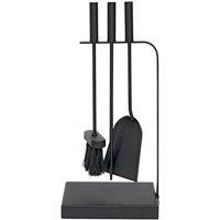 JVL Belmont Contemporary Fireside Companion Tool Set, Black