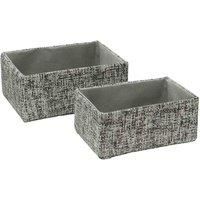 JVL Urban Set of 2 Rectangle Paper Storage Baskets
