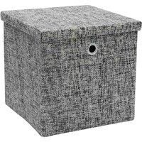 JVL Urban Square Paper Lidded Storage Basket