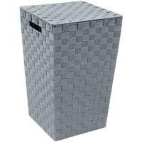 JVL Vichy Square Nylon Laundry Hamper