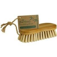JVL Bamboo Hand Scrubbing Brush with Hemp Loop, Natural,