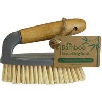 JVL Bamboo All Purpose Scrubbing Brush with Handle, Natural,