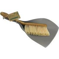 JVL 20-305 Bamboo Dustpan and Bristle Brush Set, Natural