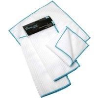 JVL Car Care Cleaning Luxury Microfibre Cloths, Teal/ Grey/ White
