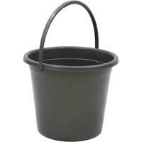 JVL 10 Litre Round Recycled Plastic Bucket, Grey