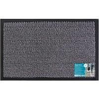 JVL Heavy Duty Commodore Backed Barrier Door Floor Mat, Grey, 40 x 60 cm