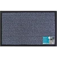 JVL Heavy Duty Commodore Backed Barrier Door Floor Mat, Blue, 40 x 60 cm