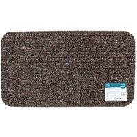 JVL Delta Ribbed Mat, 40x70cm - Brown