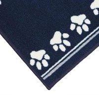 JVL Machine Washable Pet Mat 40 x 70 cm, Parade Paws (01-263PP)