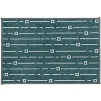 JVL Savio Machine Washable Door Mat, 40 x 60 cm, Teal, One Size