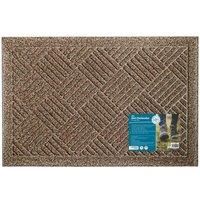 Jvl Dirt Defender Doormat 40X60Cm Beige Squares Set Of 2
