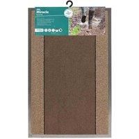 JVL Firth Tile Rubber Backed Doormat, 40x70cm, Brown