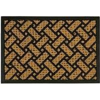 JVL 02-427PA Alba Woven Tuffscrape Doormat, 40x60cm, Parquet