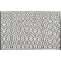 Outdoor Rug Lightweight Reversible Plastic Woven Geo Grey Durable 120x170cm