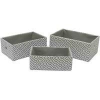 JVL Argyle Set of 3 Rectangular Storage Baskets