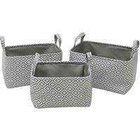 JVL Argyle Set of 3 Rectangular Storage Baskets