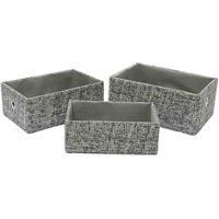 Urban Set of 3 Rectangle Paper Storage Baskets