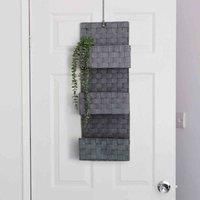 JVL Vichy 3 Tier Nylon Hanging Storage Unit, Set of 2