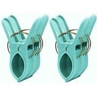 JVL Large Clamp Clip Beach Towel Pegs, Pack of 4