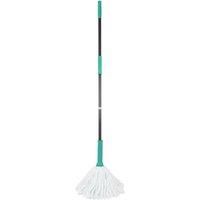 JVL Super-Absorbent Easy Twist Microfibre Floor Mop, Turquoise/Grey
