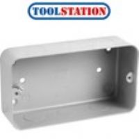 MK Grid Metal Flush Back Box 34 Gang With Knockouts