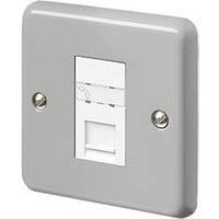 MK Contoura Master Telephone Socket Grey with White Inserts (413RG)
