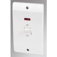 MK K5215WHI 50 amp 2-Gang Double-Pole Switch and Neon