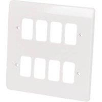 MK Electric Logic Plus 8 Module Grid Plus Front Plate