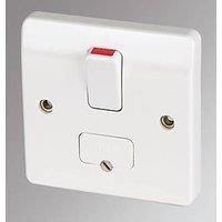 MK Logic Plus K330 WHI 13A Double Pole Switched Connection Unit/w.flex