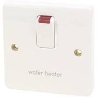 K5423WHWHI 20 amp Double-Pole Switch + Neon Marked Water Heater