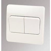 MK K4782WHI 2-Gang Single-Pole 2-Way Wide Rocker Switch
