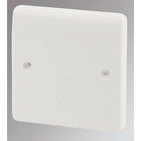 MK K3827 WHI 1 Gang Blankplate - White - Logic Plus - With Fixing Screws
