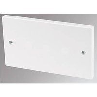 MK K3828 WHI Logic Plus 2 Gang Moulded Blank Plate Socket Cover (23)