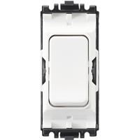 Honeywell MK Single Pole Push Grid Switch 10A 2 Way in White