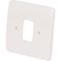 MK K3631 WHI 1 Gang Moulded White Front Grid Plate