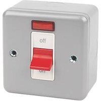 MK Metalclad Plus K5240 ALM 32 amp Double-Pole Switch with Neon