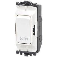 MK K4896BRWHI Grid Plus Grid Switch 20 amp Double Pole marked boiler