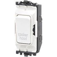MK Electric Edge 20 Amp DP 1 Way Printed Switch Module for Cooker Hood