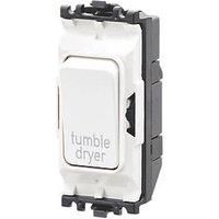 MK K4896TD WHI - Grid Plus - 20a Double Pole Switch Module Marked "Tumble Dryer"