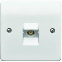 MK White Single Coaxial socket