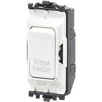 MK Electric Aspect 20 Amp 1 Way DP Printed Switch Module for Fridge Freezer, K4896FFWHI