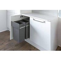 Hafele Waste Boss Duo Pull-Out Kitchen Bin Anthracite Grey 2 x 32Ltr