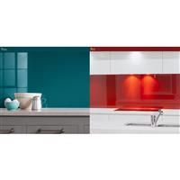 AluSplash Double-Sided Splashback 3050 x 610mm Red / Teal in Red/Teal Aluminium
