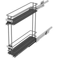 Hafele Base Pull Out Shelving Unit Anthracite 150mm in Lava Grey